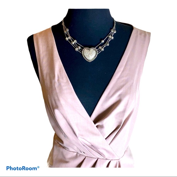 Forever 21 Pink sleeveless MIDI wrap dress Size L - Picture 2 of 4